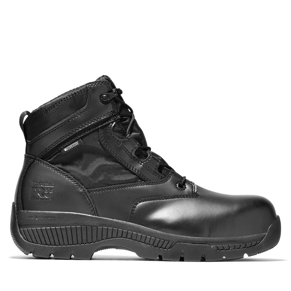 Botas Pro Timberland Hombre Pro Valor™ Duty 6" Side-Zip Comp Toe Negras - Chile YSK-564239